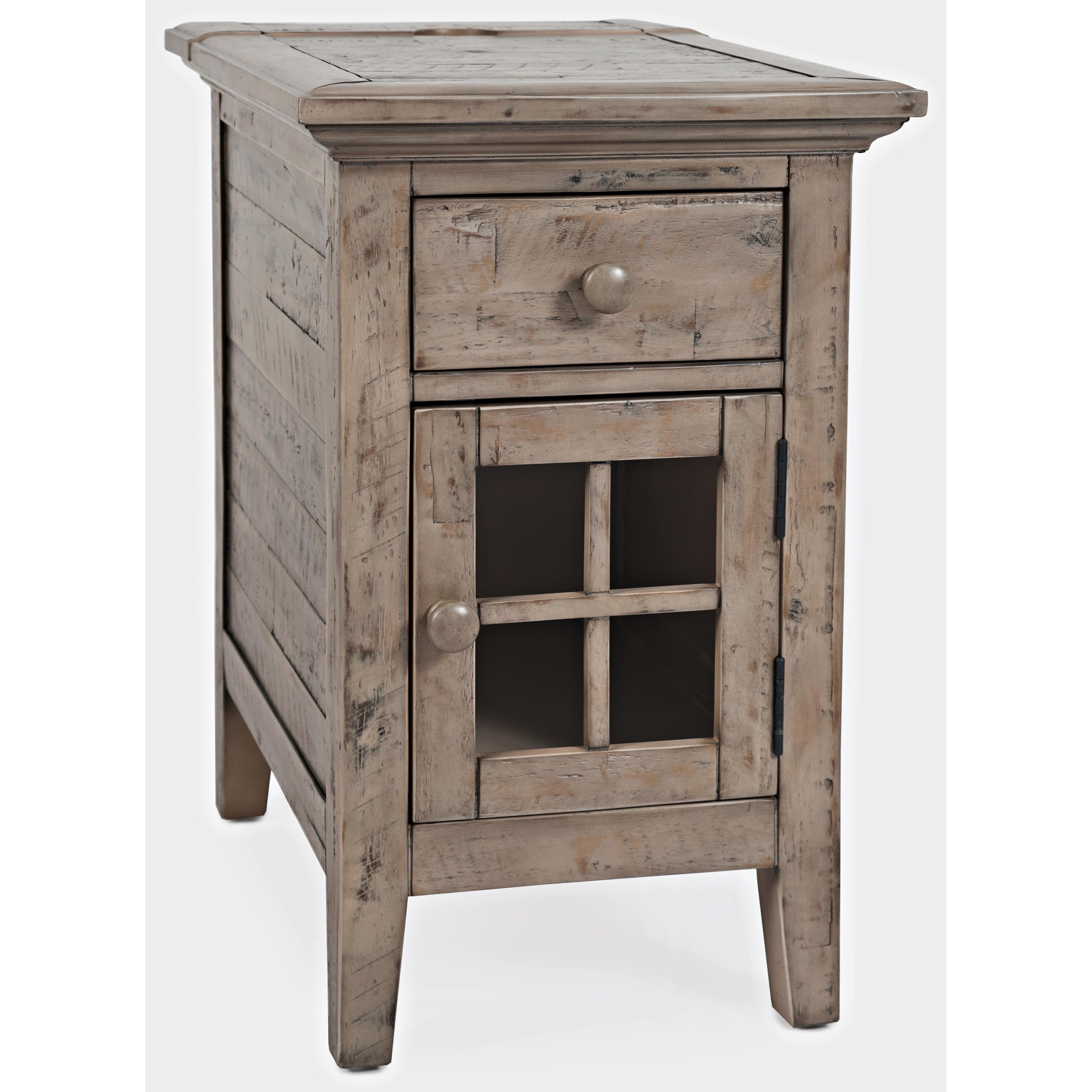Chair side discount table with power